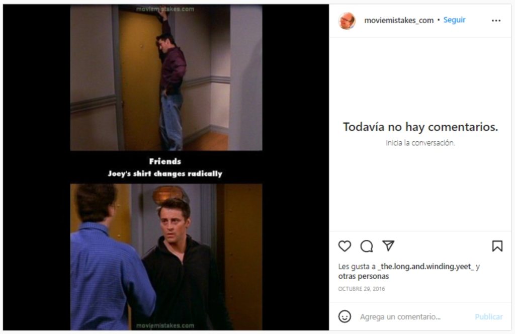 Errores en la serie Friends