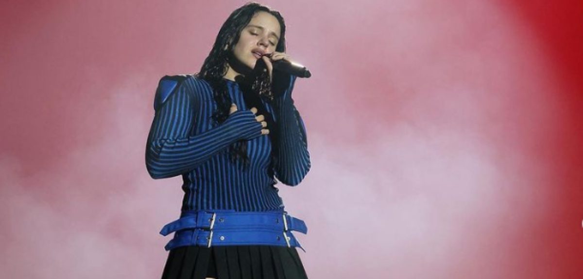 Fan golpea a Rosalía con un ramo de flores durante su concierto