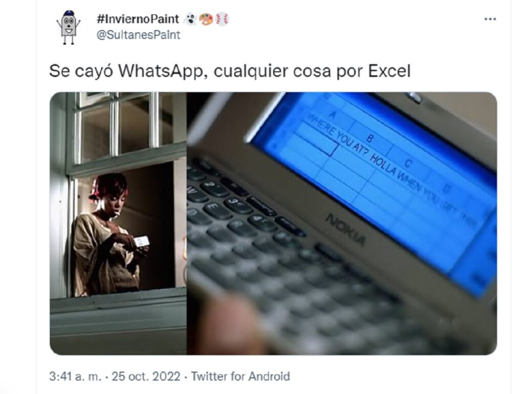 Memes de la caída de WhatsApp