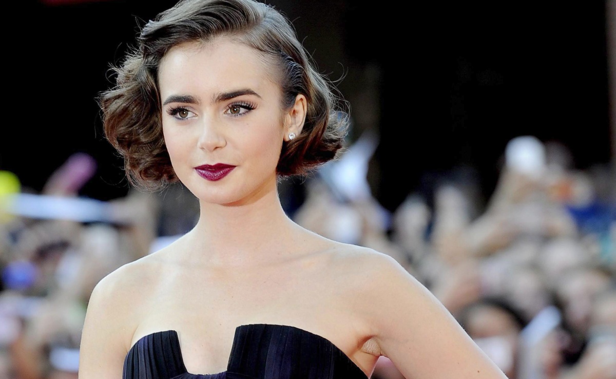 Lily Collins y su atrevido estilo 'punketo' para sesión de fotos