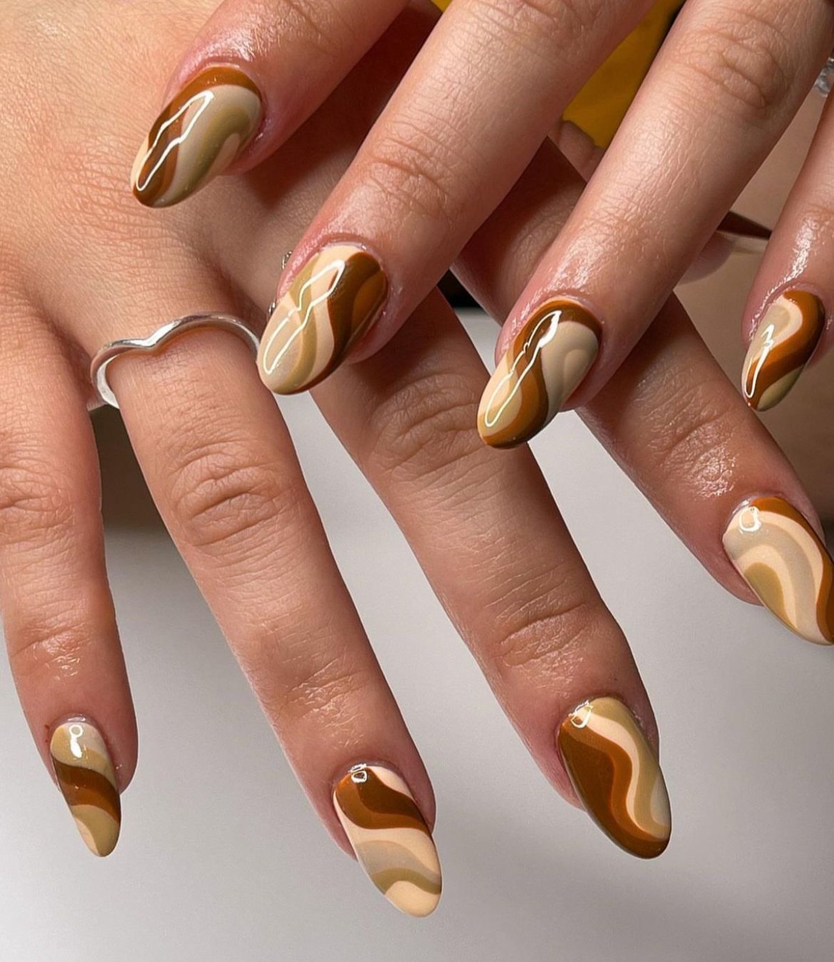 iced coffee nails