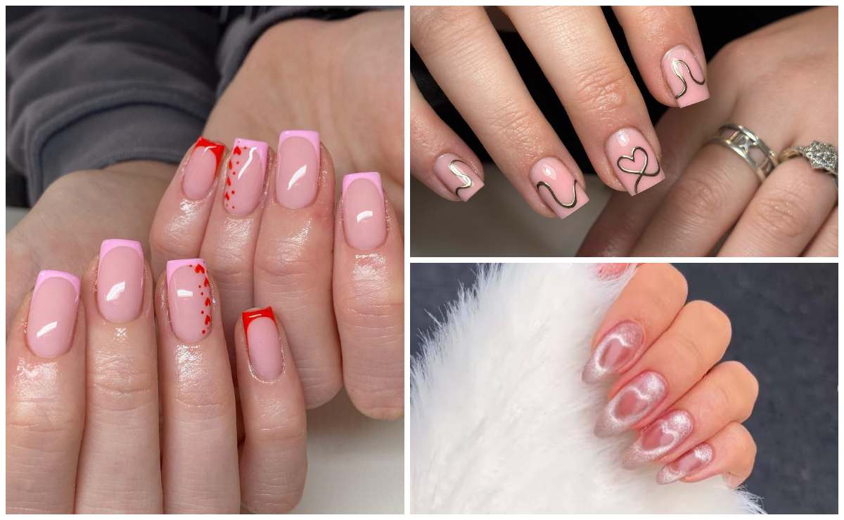 Uñas románticas y discretas para un San Valentín muy elegante